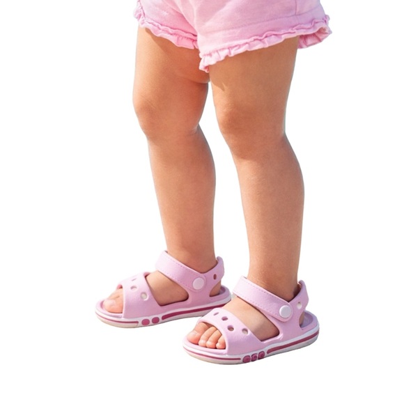 Crocs band Kids Pink Sandals size C4 Excellent Condition - Picture 2 of 8